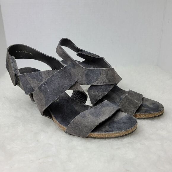 Pedro Garcia Lynna Suede Olive Camo Strappy Heel Sandals Eu Size 39 / Us 8.5. - Picture 1 of 9
